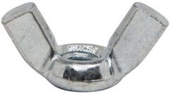 Value Collection - #10-24 UNC, Zinc Plated, Steel Standard Wing Nut - 0.91" Wing Span, 0.47" Wing Span - Eagle Tool & Supply