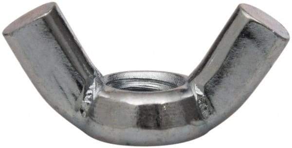 Value Collection - 3/8-16 UNC, Zinc Plated, Steel Standard Wing Nut - 1.44" Wing Span, 0.79" Wing Span - Eagle Tool & Supply