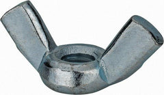 Value Collection - 7/16-14 UNC, Zinc Plated, Steel Standard Wing Nut - 1.94" Wing Span, 1" Wing Span - Eagle Tool & Supply