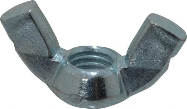 Value Collection - 1/2-13 UNC, Zinc Plated, Steel Standard Wing Nut - 1.94" Wing Span, 1" Wing Span - Eagle Tool & Supply