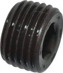 Value Collection - 1/8-27, 1/4" OAL, Alloy Steel Socket Pressure Plug - Uncoated, 7/8" Taper per Foot, 9/64" Hex Key - Eagle Tool & Supply