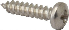 Value Collection - #4 Pan Head Phillips Sheet Metal Screw - Stainless Steel, 1/2" Length Under Head, Grade 18-8 - Eagle Tool & Supply