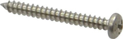 Value Collection - #4 Pan Head Phillips Sheet Metal Screw - Stainless Steel, 1" Length Under Head, Grade 18-8 - Eagle Tool & Supply