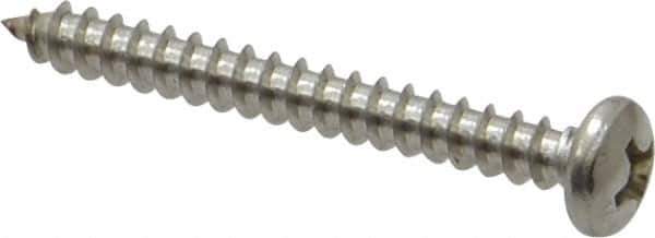 Value Collection - #6 Pan Head Phillips Sheet Metal Screw - Stainless Steel, 1-1/4" Length Under Head, Grade 18-8 - Eagle Tool & Supply