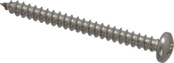 Value Collection - #6 Pan Head Phillips Sheet Metal Screw - Stainless Steel, 1-1/2" Length Under Head, Grade 18-8 - Eagle Tool & Supply