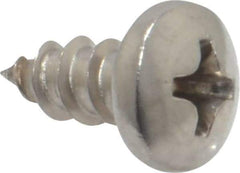 Value Collection - #8 Pan Head Phillips Sheet Metal Screw - Stainless Steel, 3/8" Length Under Head, Grade 18-8 - Eagle Tool & Supply