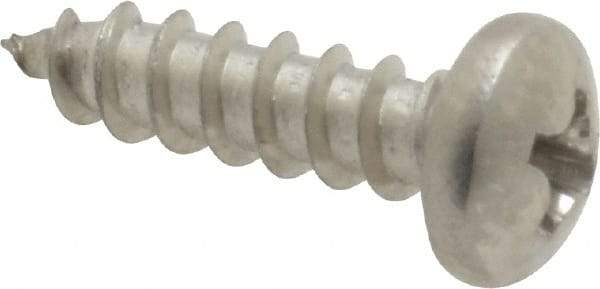Value Collection - #8 Pan Head Phillips Sheet Metal Screw - Stainless Steel, 5/8" Length Under Head, Grade 18-8 - Eagle Tool & Supply