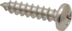 Value Collection - #8 Pan Head Phillips Sheet Metal Screw - Stainless Steel, 3/4" Length Under Head, Grade 18-8 - Eagle Tool & Supply