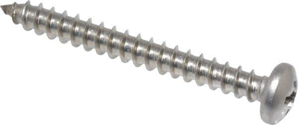 Value Collection - #8 Pan Head Phillips Sheet Metal Screw - Stainless Steel, 1-1/2" Length Under Head, Grade 18-8 - Eagle Tool & Supply