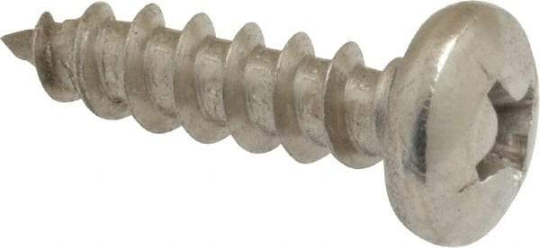 Value Collection - #10 Pan Head Phillips Sheet Metal Screw - Stainless Steel, 3/4" Length Under Head, Grade 18-8 - Eagle Tool & Supply
