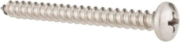 Value Collection - #10 Pan Head Phillips Sheet Metal Screw - Stainless Steel, 2" Length Under Head, Grade 18-8 - Eagle Tool & Supply