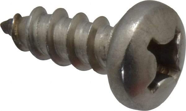 Value Collection - #12 Pan Head Phillips Sheet Metal Screw - Stainless Steel, 5/8" Length Under Head, Grade 18-8 - Eagle Tool & Supply