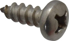 Value Collection - #12 Pan Head Phillips Sheet Metal Screw - Stainless Steel, 5/8" Length Under Head, Grade 18-8 - Eagle Tool & Supply