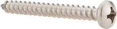 Value Collection - #12 Pan Head Phillips Sheet Metal Screw - Stainless Steel, 2" Length Under Head, Grade 18-8 - Eagle Tool & Supply