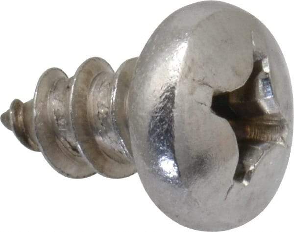 Value Collection - #14 Pan Head Phillips Sheet Metal Screw - Stainless Steel, 1/2" Length Under Head, Grade 18-8 - Eagle Tool & Supply