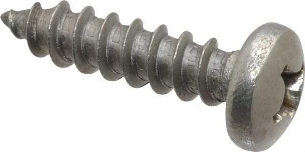 Value Collection - #14 Pan Head Phillips Sheet Metal Screw - Stainless Steel, 1" Length Under Head, Grade 18-8 - Eagle Tool & Supply
