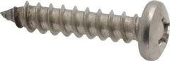 Value Collection - #14 Pan Head Phillips Sheet Metal Screw - Stainless Steel, 1-1/4" Length Under Head, Grade 18-8 - Eagle Tool & Supply