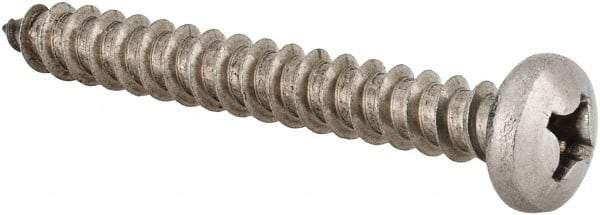 Value Collection - #14 Pan Head Phillips Sheet Metal Screw - Stainless Steel, 2" Length Under Head, Grade 18-8 - Eagle Tool & Supply