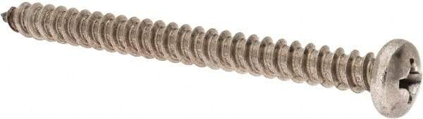 Value Collection - #14 Pan Head Phillips Sheet Metal Screw - Stainless Steel, 3" Length Under Head, Grade 18-8 - Eagle Tool & Supply