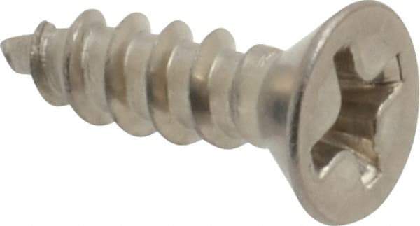 Value Collection - #6 Flat Head Phillips Sheet Metal Screw - Stainless Steel, 1/2" OAL, Grade 18-8 - Eagle Tool & Supply
