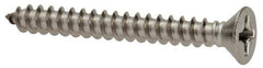 Value Collection - #6 Flat Head Phillips Sheet Metal Screw - Stainless Steel, 1-1/4" OAL, Grade 18-8 - Eagle Tool & Supply