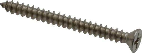 Value Collection - #6 Flat Head Phillips Sheet Metal Screw - Stainless Steel, 1-1/2" OAL, Grade 18-8 - Eagle Tool & Supply