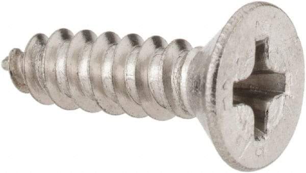 Value Collection - #8 Flat Head Phillips Sheet Metal Screw - Stainless Steel, 5/8" OAL, Grade 18-8 - Eagle Tool & Supply