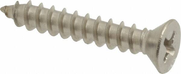 Value Collection - #8 Flat Head Phillips Sheet Metal Screw - Stainless Steel, 1" OAL, Grade 18-8 - Eagle Tool & Supply