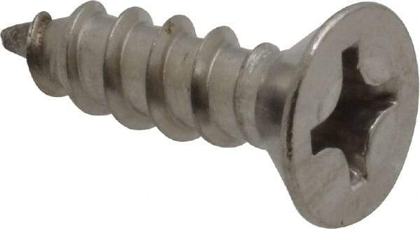 Value Collection - #12 Flat Head Phillips Sheet Metal Screw - Stainless Steel, 3/4" OAL, Grade 18-8 - Eagle Tool & Supply