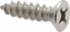 Value Collection - #14 Flat Head Phillips Sheet Metal Screw - Stainless Steel, 1" OAL, Grade 18-8 - Eagle Tool & Supply