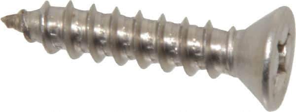 Value Collection - #14 Flat Head Phillips Sheet Metal Screw - Stainless Steel, 1-1/4" OAL, ASME B18.6.3, Grade 18-8 - Eagle Tool & Supply