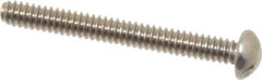 Value Collection - #4-40 UNC, 1" Length Under Head Slotted Drive Machine Screw - Round Head, Grade 18-8 Stainless Steel, Uncoated, Without Washer - Eagle Tool & Supply