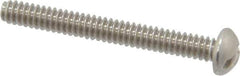 Value Collection - #6-32 UNC, 1-1/4" Length Under Head Slotted Drive Machine Screw - Round Head, Grade 18-8 Stainless Steel, Uncoated, Without Washer - Eagle Tool & Supply