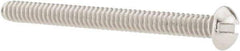 Value Collection - #6-32 UNC, 1-1/2" Length Under Head Slotted Drive Machine Screw - Round Head, Grade 18-8 Stainless Steel, Uncoated, Without Washer - Eagle Tool & Supply