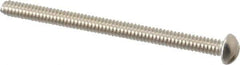 Value Collection - #6-32 UNC, 2" Length Under Head Slotted Drive Machine Screw - Round Head, Grade 18-8 Stainless Steel, Uncoated, Without Washer - Eagle Tool & Supply