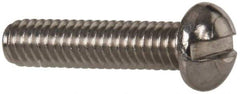 Value Collection - #8-32 UNC, 3/4" Length Under Head Slotted Drive Machine Screw - Round Head, Grade 18-8 Stainless Steel, Uncoated, Without Washer - Eagle Tool & Supply