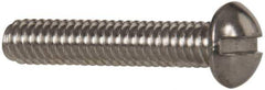 Value Collection - #8-32 UNC, 7/8" Length Under Head Slotted Drive Machine Screw - Round Head, Grade 18-8 Stainless Steel, Uncoated, Without Washer - Eagle Tool & Supply