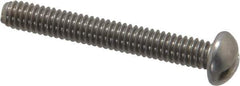 Value Collection - #8-32 UNC, 1-1/4" Length Under Head Slotted Drive Machine Screw - Round Head, Grade 18-8 Stainless Steel, Uncoated, Without Washer - Eagle Tool & Supply