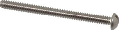 Value Collection - #8-32 UNC, 2" Length Under Head Slotted Drive Machine Screw - Round Head, Grade 18-8 Stainless Steel, Uncoated, Without Washer - Eagle Tool & Supply
