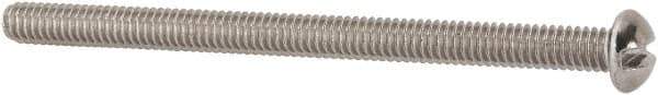Value Collection - #8-32 UNC, 2-1/2" Length Under Head Slotted Drive Machine Screw - Round Head, Grade 18-8 Stainless Steel, Uncoated, Without Washer - Eagle Tool & Supply