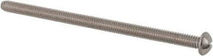 Value Collection - #8-32 UNC, 3" Length Under Head Slotted Drive Machine Screw - Round Head, Grade 18-8 Stainless Steel, Uncoated, Without Washer - Eagle Tool & Supply