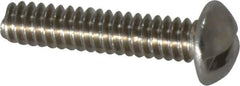 Value Collection - #10-24 UNC, 7/8" Length Under Head Slotted Drive Machine Screw - Round Head, Grade 18-8 Stainless Steel, Uncoated, Without Washer - Eagle Tool & Supply