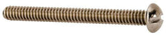 Value Collection - #10-24 UNC, 2" Length Under Head Slotted Drive Machine Screw - Round Head, Grade 18-8 Stainless Steel, Uncoated, Without Washer - Eagle Tool & Supply