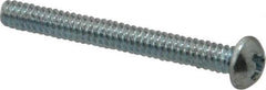 Value Collection - #10-32 UNF, 1" Length Under Head Slotted Drive Machine Screw - Round Head, Grade 18-8 Stainless Steel, Uncoated, Without Washer - Eagle Tool & Supply