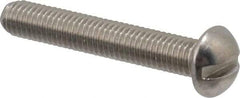Value Collection - #10-32 UNF, 1-1/4" Length Under Head Slotted Drive Machine Screw - Round Head, Grade 18-8 Stainless Steel, Uncoated, Without Washer - Eagle Tool & Supply