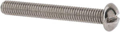 Value Collection - #10-32 UNF, 1-1/2" Length Under Head Slotted Drive Machine Screw - Round Head, Grade 18-8 Stainless Steel, Uncoated, Without Washer - Eagle Tool & Supply