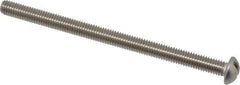 Value Collection - #10-32 UNF, 3" Length Under Head Slotted Drive Machine Screw - Round Head, Grade 18-8 Stainless Steel, Uncoated, Without Washer - Eagle Tool & Supply