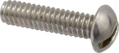 Value Collection - 1/4-20 UNC, 1" Length Under Head Slotted Drive Machine Screw - Round Head, Grade 18-8 Stainless Steel, Uncoated, Without Washer - Eagle Tool & Supply