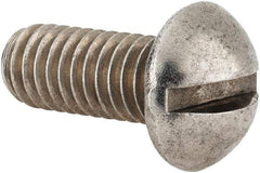 Value Collection - 5/16-18 UNC, 3/4" Length Under Head Slotted Drive Machine Screw - Round Head, Grade 18-8 Stainless Steel, Uncoated, Without Washer - Eagle Tool & Supply