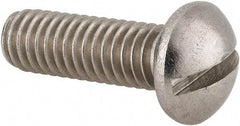 Value Collection - 5/16-18 UNC, 1" Length Under Head Slotted Drive Machine Screw - Round Head, Grade 18-8 Stainless Steel, Uncoated, Without Washer - Eagle Tool & Supply